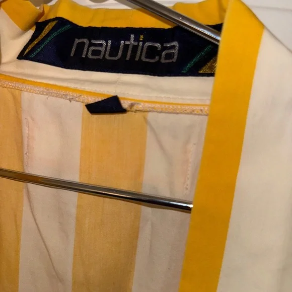Nautica Yellow and White Striped Robe - Picture 3 of 12